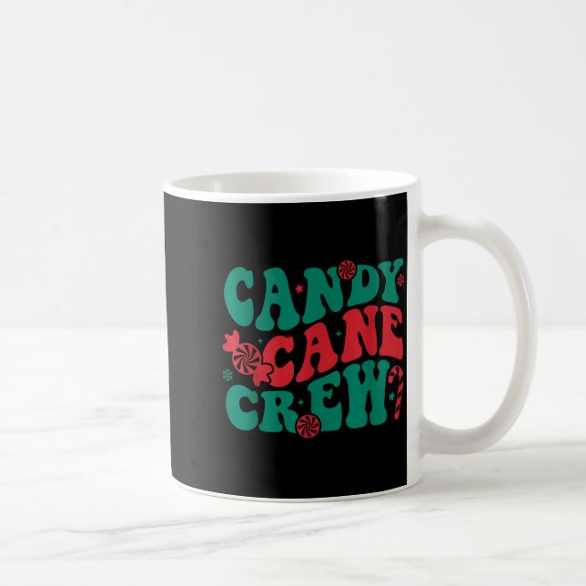 Taza De Café Groovy Candy Cane Crew Matching Family Group Squad (Derecha)