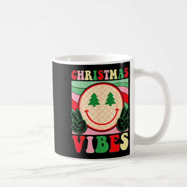 Taza De Café Groovy Christmas Vibes Happy Christmas Day For Men (Derecha)