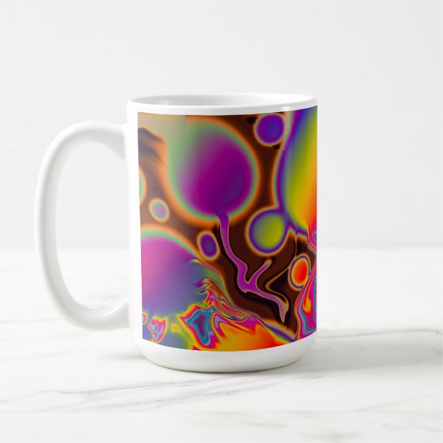 Taza De Café Groovy Color Burst (Izquierda)