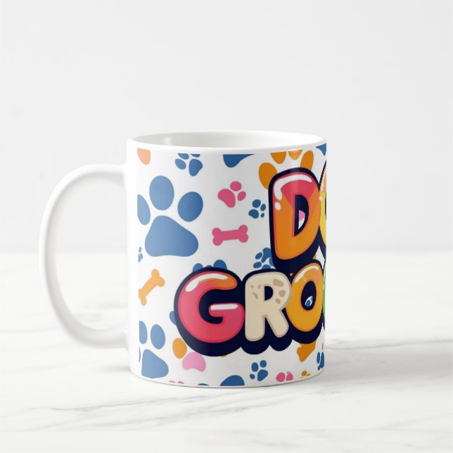 Taza De Café Groovy Dog Groomer (Izquierda)