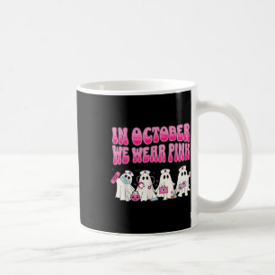 Taza De Café Groovy En Octubre Usamos Cáncer De Mama De Enferme