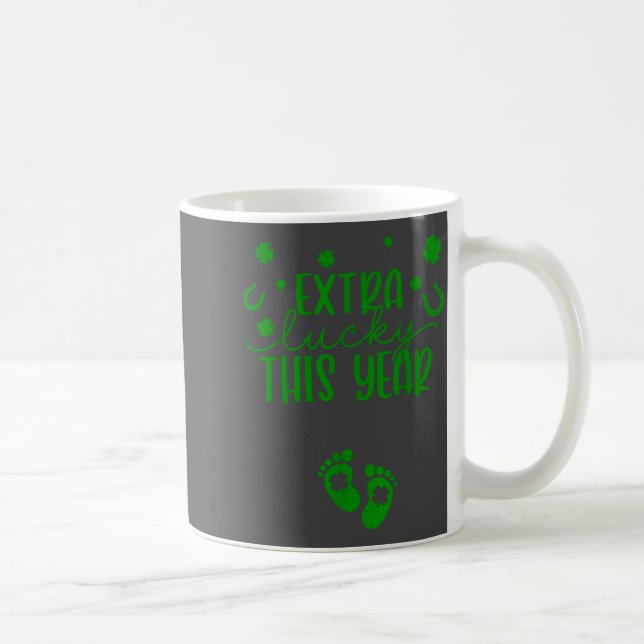 Taza De Café Groovy Extra Lucky This Year Irish Pregnancy St Pa (Derecha)