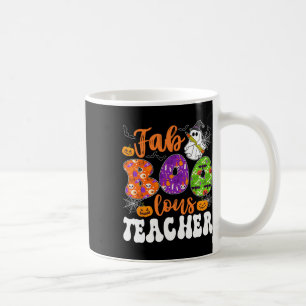 Taza De Café Groovy Fabulous Teacher Halloween Boo Men