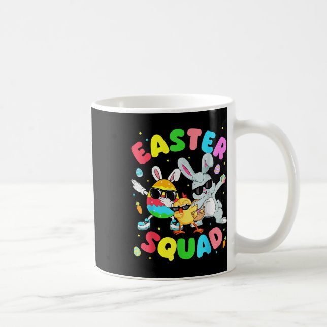 Taza De Café Groovy Funny Rabbit Egg Chick Easter Squad Day (Derecha)