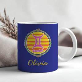 Taza De Café Groovy Gemini Personalizado