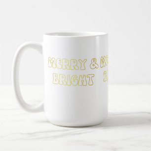 Taza De Café Groovy Gold Textos Navidades Brillantes