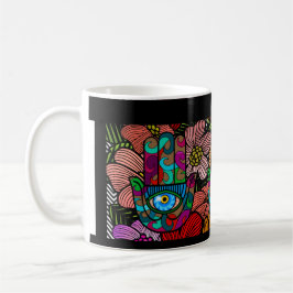 Taza De Café Groovy Hamsa Garden