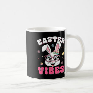 Taza De Café Groovy Happy Easter Cute Bunny Rabbit Face Women