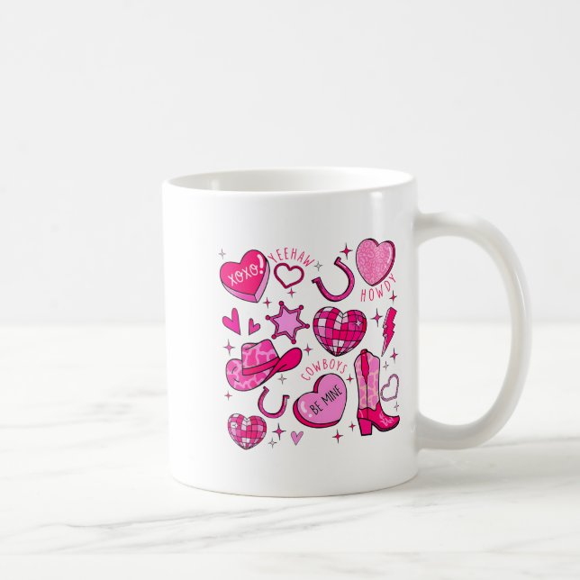 Taza De Café Groovy Howdy Valentine Western Valentines Day Cowb (Derecha)