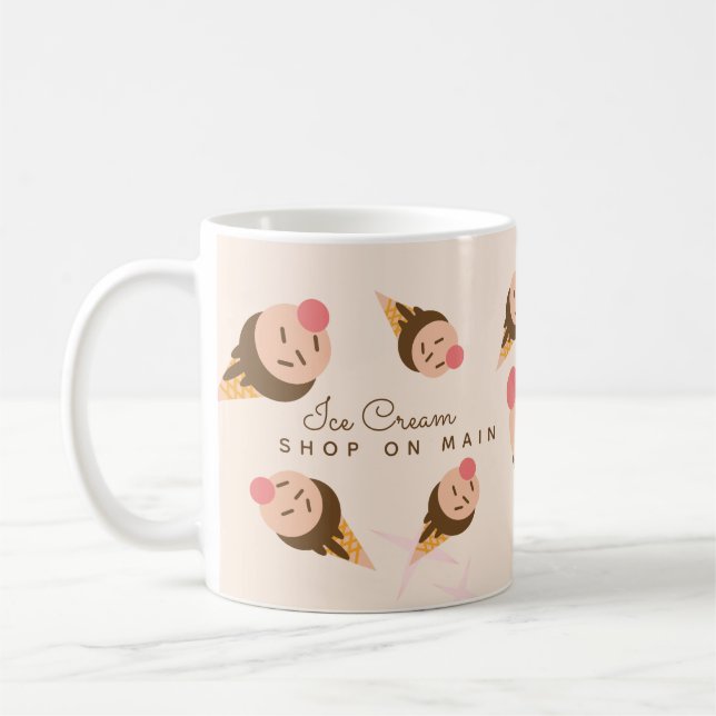 Taza De Café Groovy Ice Cream Cone Business (Izquierda)
