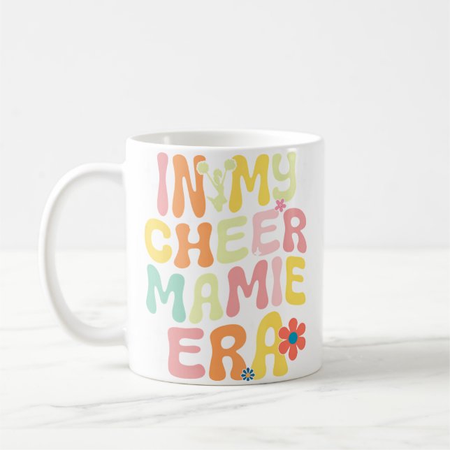 Taza De Café Groovy In My Cheer Mamie Era Cheerleading Lover (Izquierda)