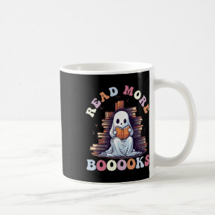 Taza De Café Groovy Leer Más Libros Hermoso Fantasma Divertido