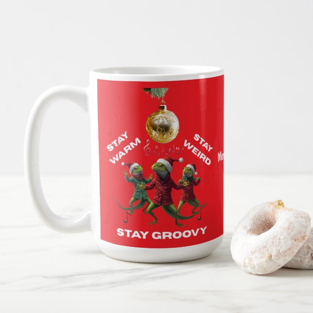 Taza De Café Groovy Lizards  (Con donut)
