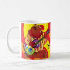 Taza De Café Groovy Love Guitar Bear Coffee Mug