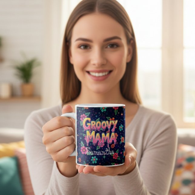 Taza De Café Groovy Mama Custom Mug (Subido por el creador)