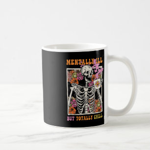 Taza De Café Groovy Mentalmente Enfermo Pero Totalmente Chill H