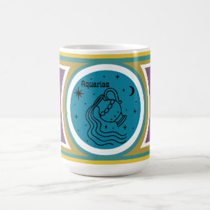 Taza De Café Groovy Mod Aquarias Zodiac Mug
