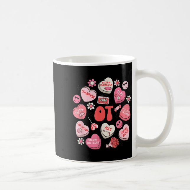 Taza De Café Groovy Occupational Therapy Valentine Ot Conversat (Derecha)