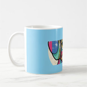 Taza De Café Groovy Puppy: Un Cañón Colorido