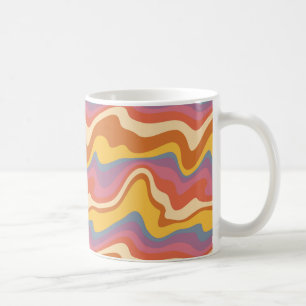 Taza De Café Groovy Retro Pattern