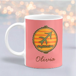 Taza De Café Groovy Sagitario Personalizado
