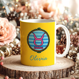 Taza De Café Groovy Taurus Personalizado