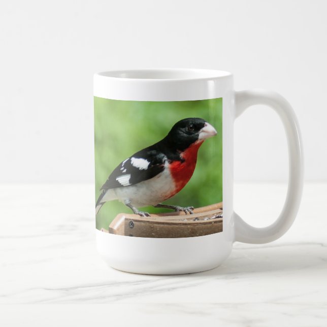 Taza De Café Grosbeak de pecho Rosa (Derecha)