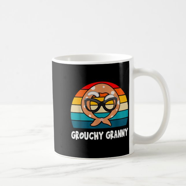 Taza De Café Grouchy Granny Funny Retro Vintage  (Derecha)