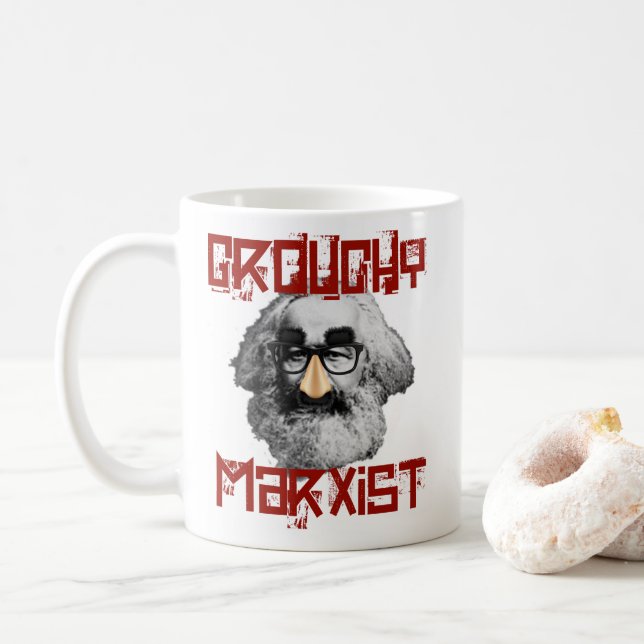 Taza De Café Grouchy Marxist (Con donut)