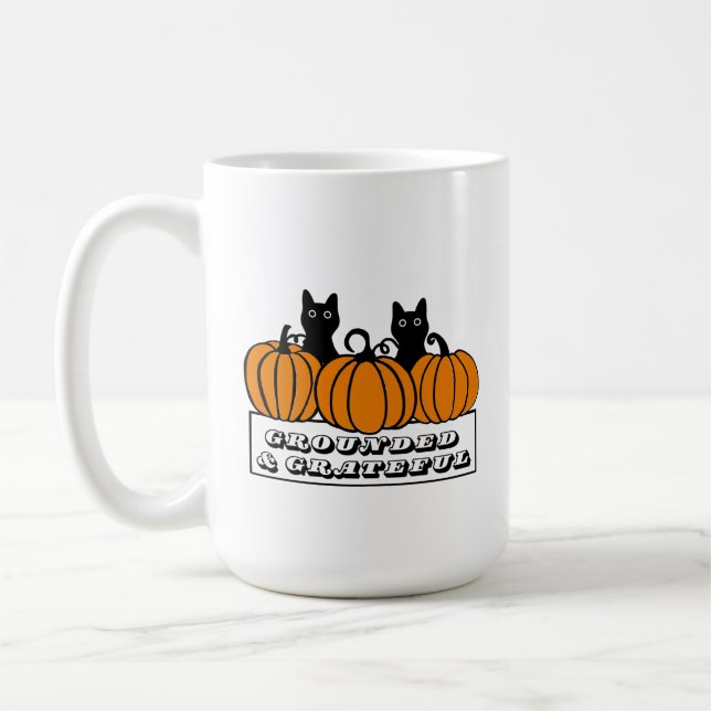 Taza De Café Grounded and Grateful (Izquierda)