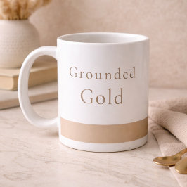 Taza De Café Grounded Gold Calm Classic Mug, 11 oz