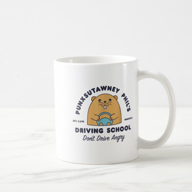 Taza De Café Groundhog Driving School Funny Men Women Retro Rod (Derecha)