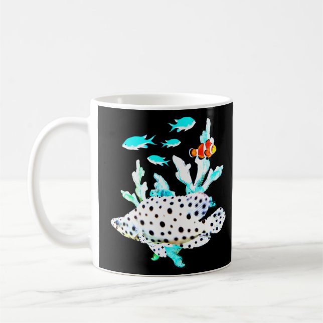 Taza De Café Grouper Pescado Grouper Saltwater Aqua Tropical (Izquierda)
