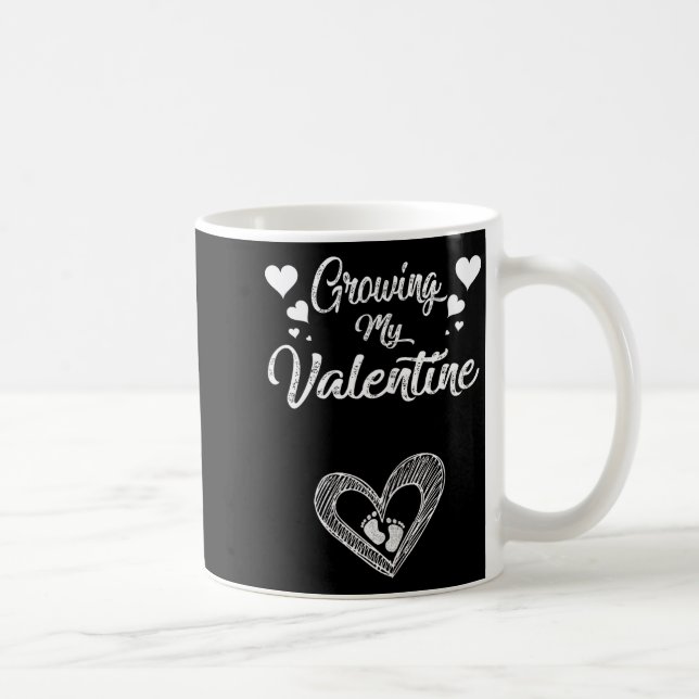 Taza De Café Growing My Valentine Pregnancy New Mom Valentines  (Derecha)