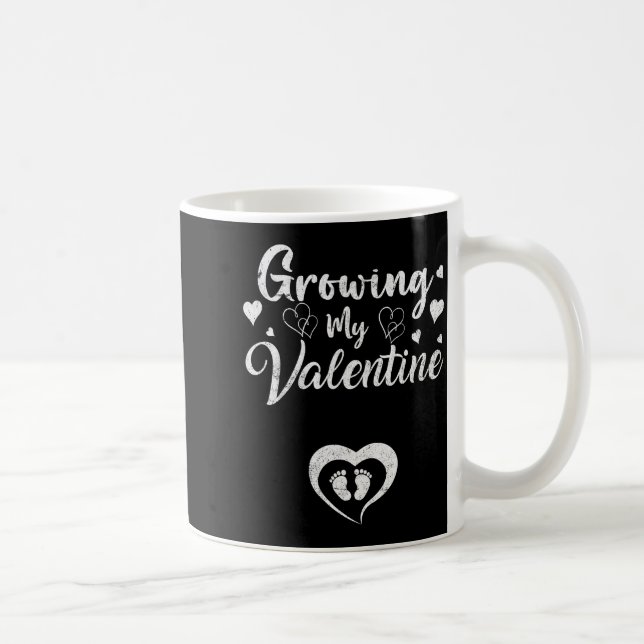 Taza De Café Growing My Valentine Pregnancy New Mom Valentines  (Derecha)