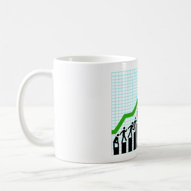 Taza De Café Growth Success Progress Bar Chart (Izquierda)