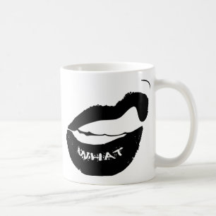 Taza De Café ¡Grr Qué! Palo de labios negro y dientes inclinado