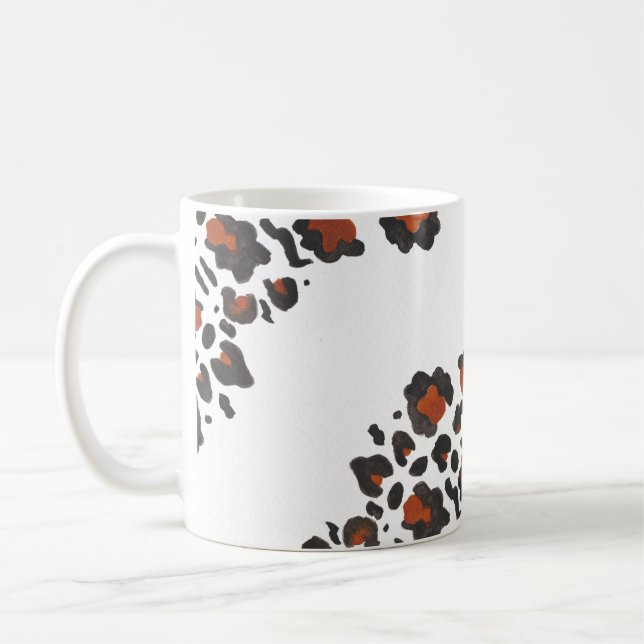 Taza De Café Grrr Animales Silvestres Impresión De Chevron Mug (Izquierda)