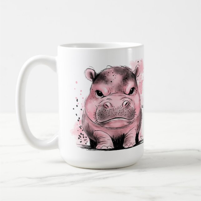 Taza De Café Grumpy Baby Hippo (Izquierda)