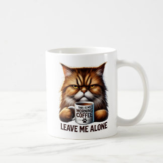 Taza De Café Grumpy Cat Coffee Mug - Mañana 'Déjame en paz'