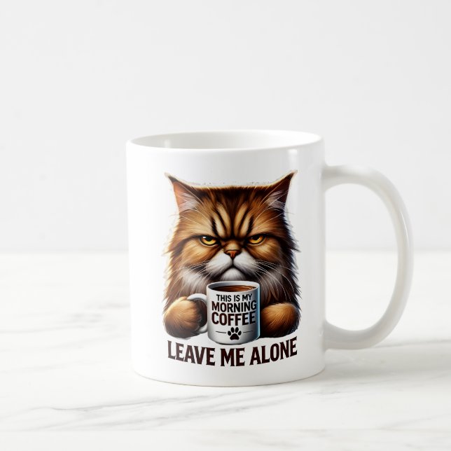 Taza De Café Grumpy Cat Coffee Mug - Mañana 'Déjame en paz' (Derecha)