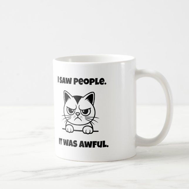 Taza De Café Grumpy Cat Mug – Anti-Social Funny Gift (Derecha)