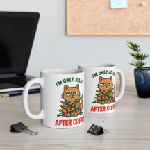 Grumpy Cat Navidad Mug | Jolly After Coffee