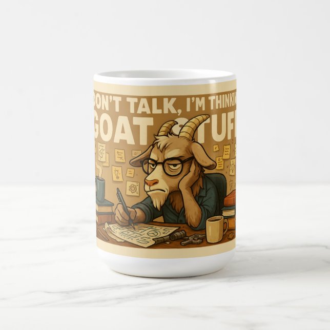Taza De Café Grumpy Goat Mug – Thinking Goat Stuff Design (Centro)