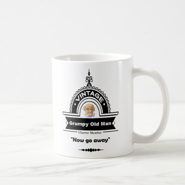 Taza De Café Grumpy Old Man Club Fun "Over the Hill" (Derecha)
