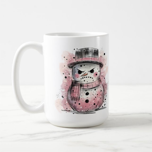 Taza De Café Grumpy Snowman (Izquierda)