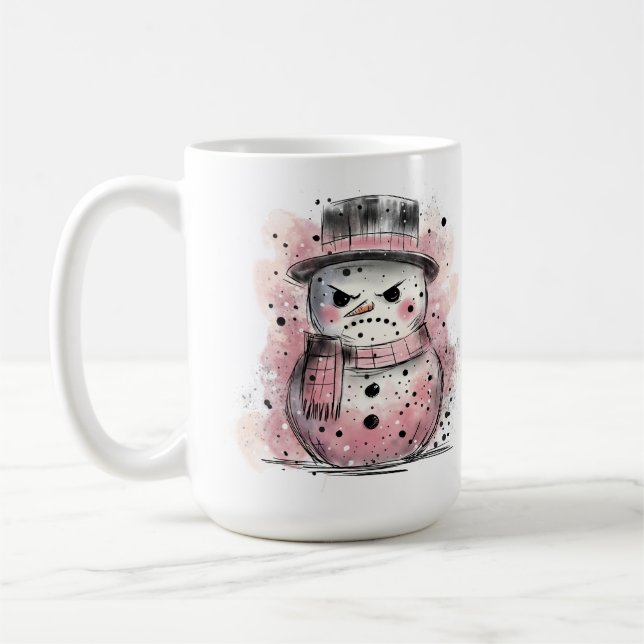Taza De Café Grumpy Snowman (Izquierda)