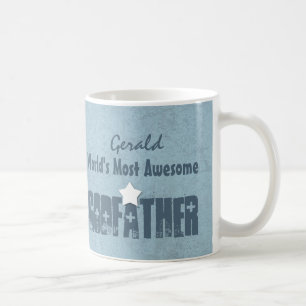 Taza De Café Grunge azul W06C1 del PADRINO más impresionante
