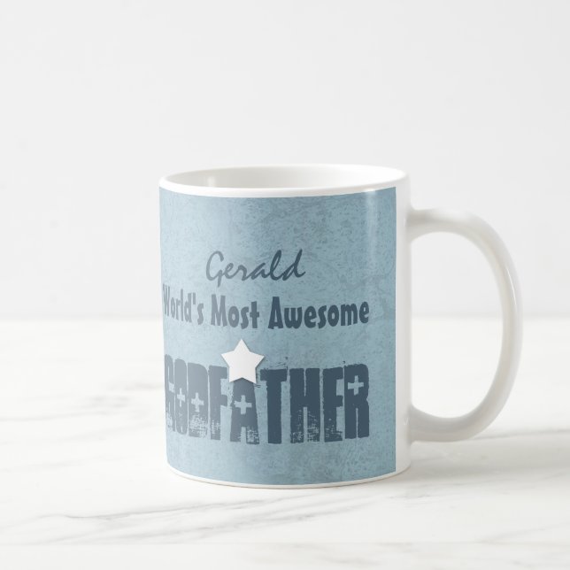 Taza De Café Grunge azul W06C1 del PADRINO más impresionante (Derecha)