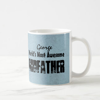 Taza De Café Grunge azul W06C del PADRINO más impresionante del